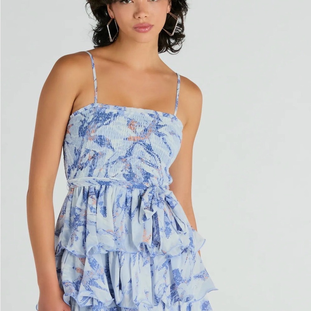 Windsor Blue Floral Skater Dress